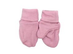 Joha old rose mittens merino wool  